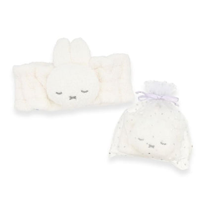 SHOBIDO, Dick Bruna Miffy POWDERY SERIES Face Wash Headband with Drawstring Bag GRAY