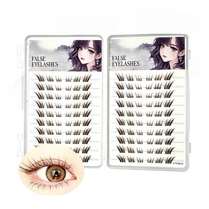 Lashie, Glue-Free Brown False Eyelashes(120 Clusters)