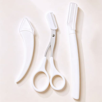 Buttermilk, Set of 3: Eyebrow Razor + Scissors
