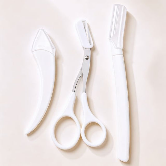 Buttermilk, Set of 3: Eyebrow Razor + Scissors