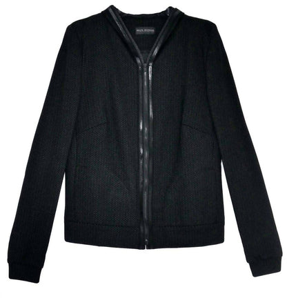 colon zip jacket in black