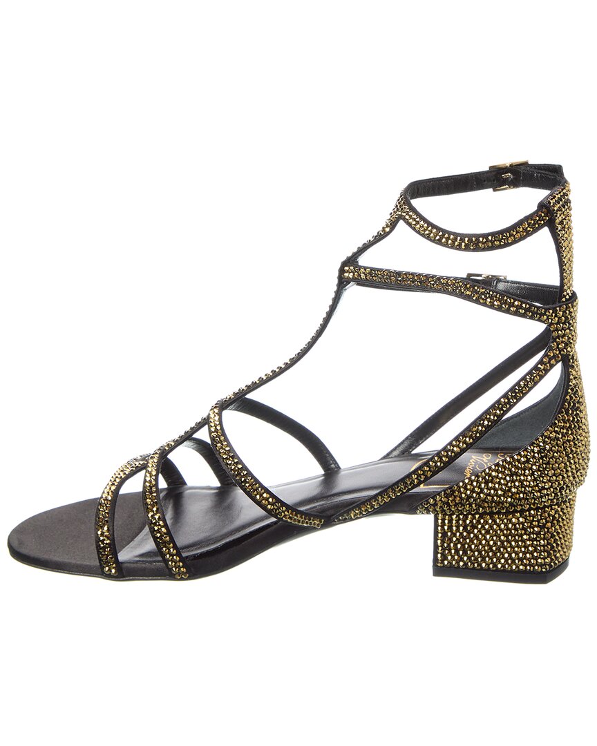 strass satin sandal