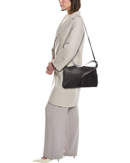 chloe hand woven large leather shoulder bag