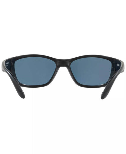 men's fisch polarized sunglasses in blackout/grey polarized-580p, 64 mm