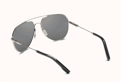men's blake aviator sunglasses in chrome / blue chrome flash