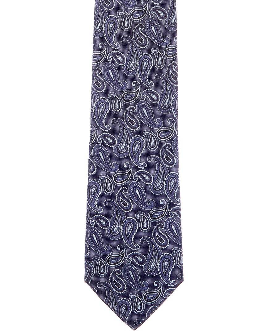 blue paisley silk tie