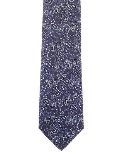 blue paisley silk tie