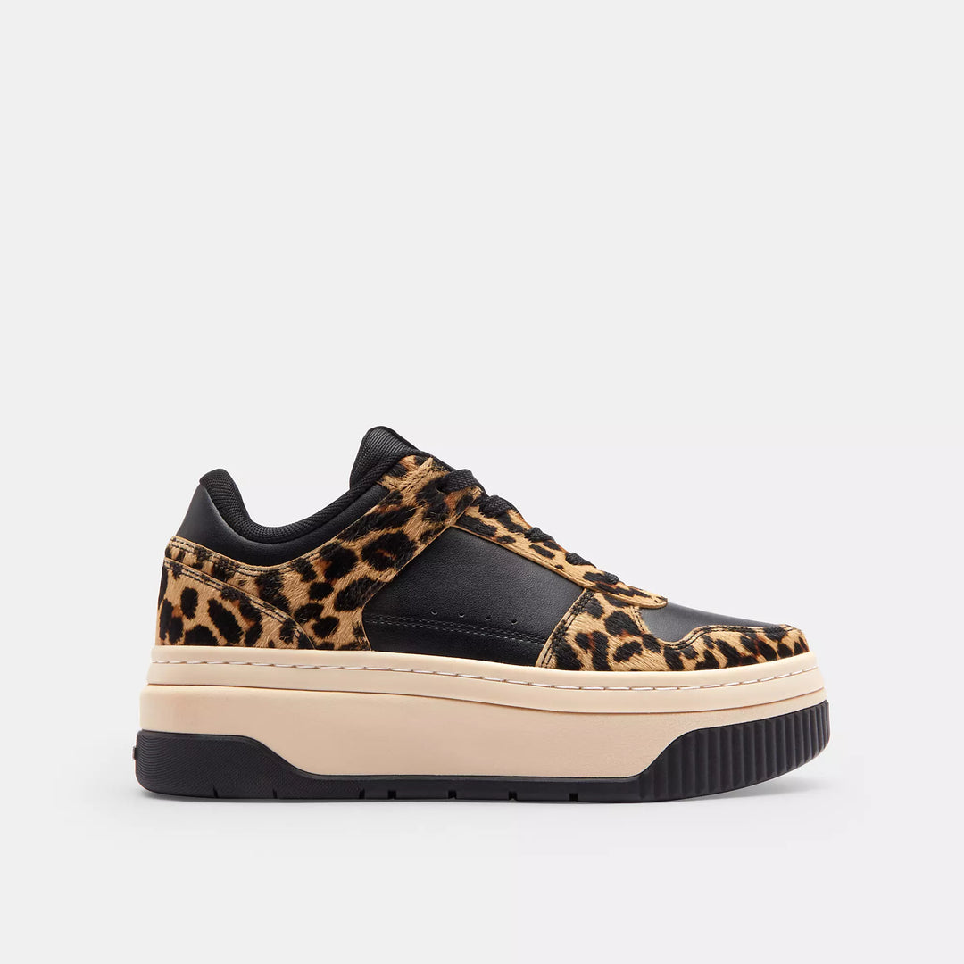 platform sneaker with leopard print