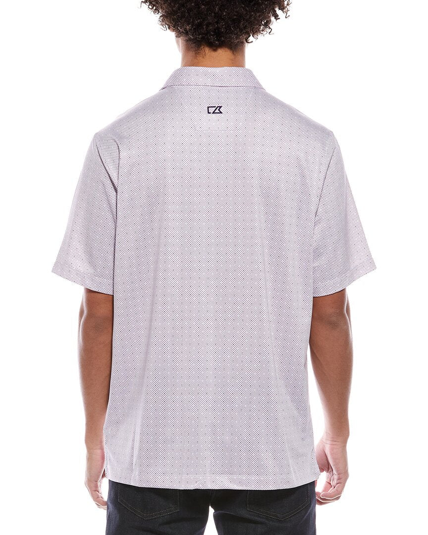 pike double dot print stretch polo shirt