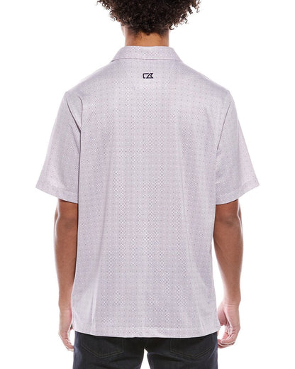 pike double dot print stretch polo shirt
