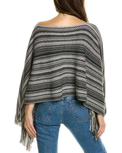 wool-blend poncho