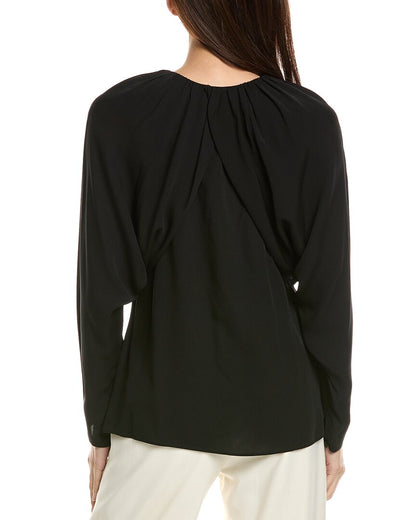 silk bolero sleeve blouse
