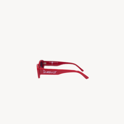 men's i'm worth a lot sunglasses in red lantern