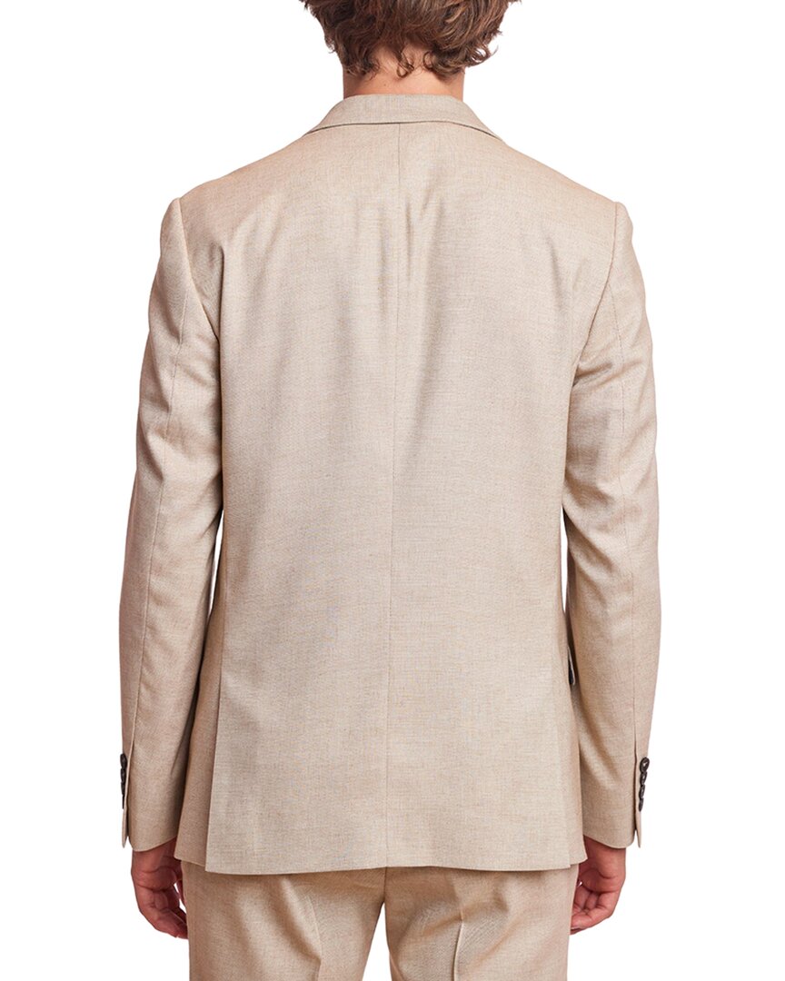 ashton slim fit linen-blend jacket