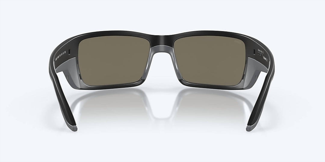 men's permit sunglasses in matte black/blue mirror 580g