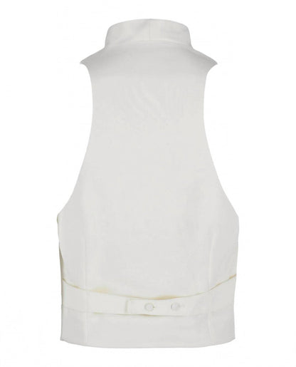 men's surplice vest in white
