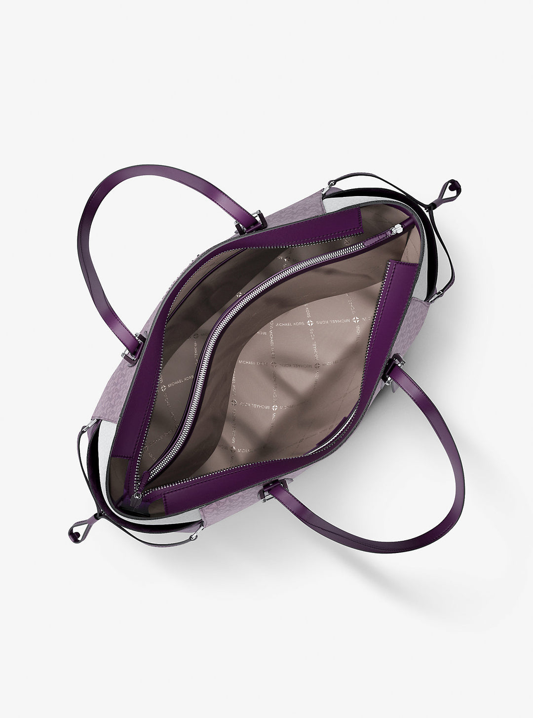 voyager large color-block signature logo tote bag