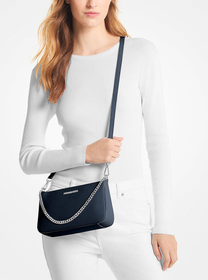 jet set medium saffiano leather crossbody bag