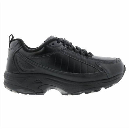 women's walking shoes in black leather