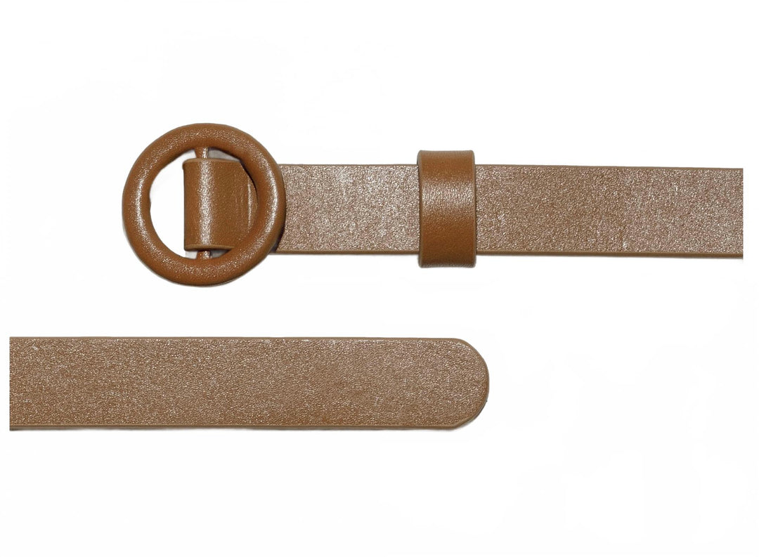 petit leather circle belt in cuoio