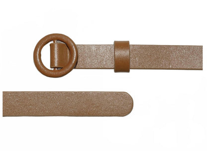 petit leather circle belt in cuoio