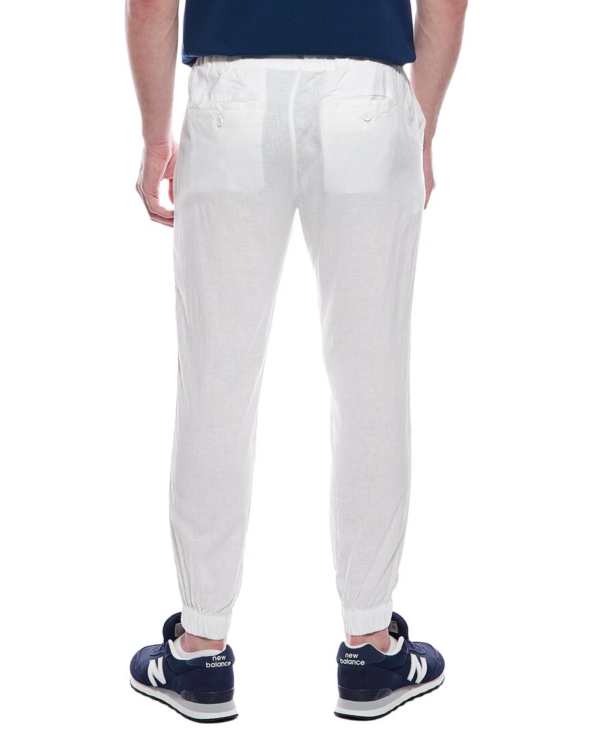drawstring linen-blend jogger pant