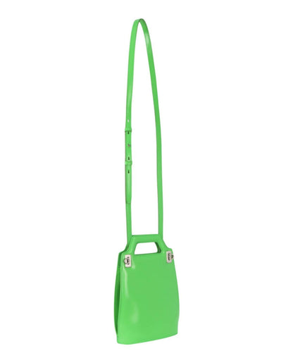 women's micro wanda patent leather shoulder bag in green
