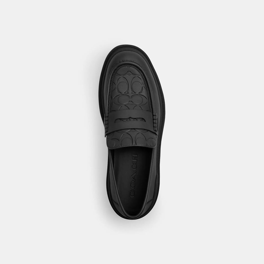 platform loafer with signature print