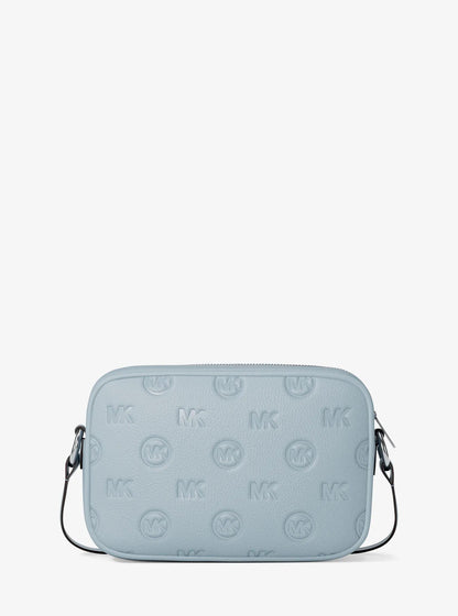 jet set travel large logo debossed camera crossbody bag