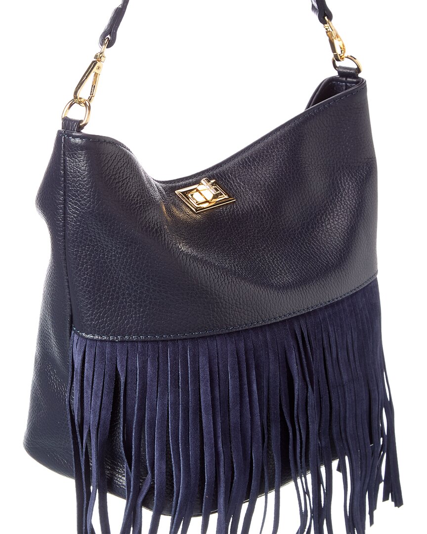 arizona27 leather fringe tote