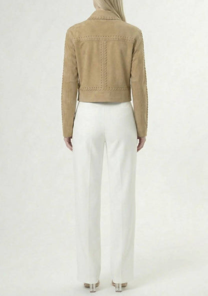 women's wren whipstitch jacket in tan