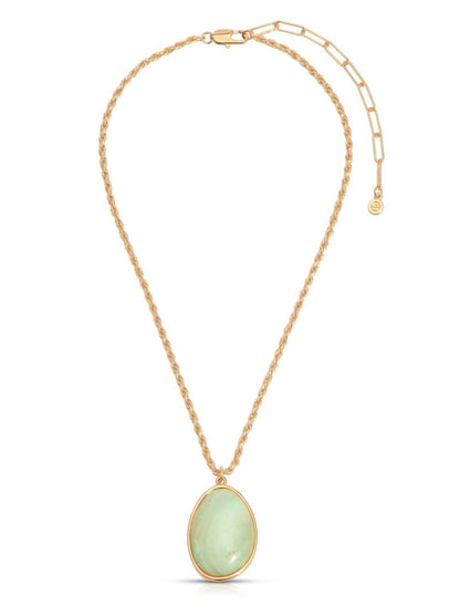 women's amazonite pendant necklace in green