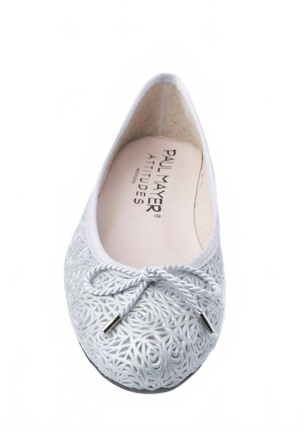 women's bingo p ballet flats in silver