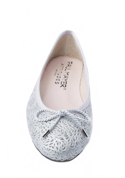 women's bingo p ballet flats in silver