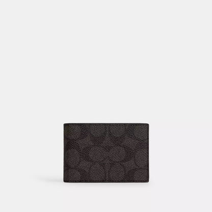 compact billfold wallet in signature canvas