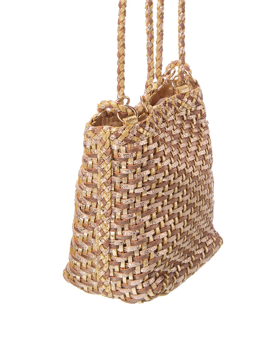 annick leather bucket tote