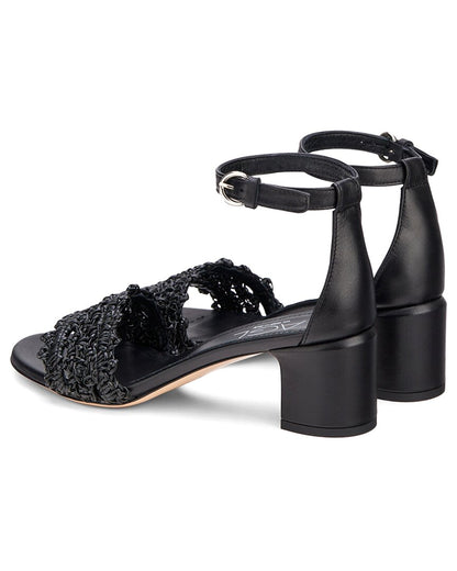 crochet leather sandal