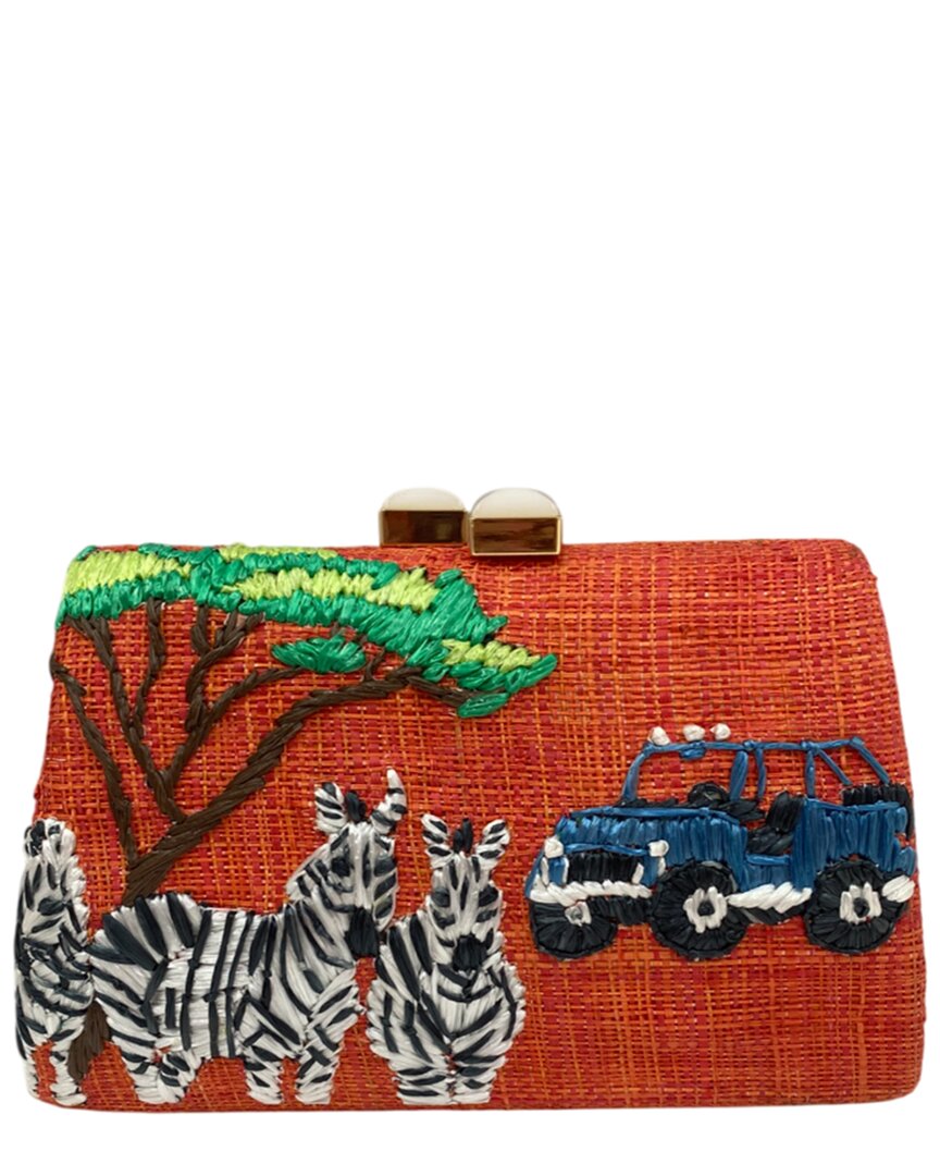 candice zebra clutch