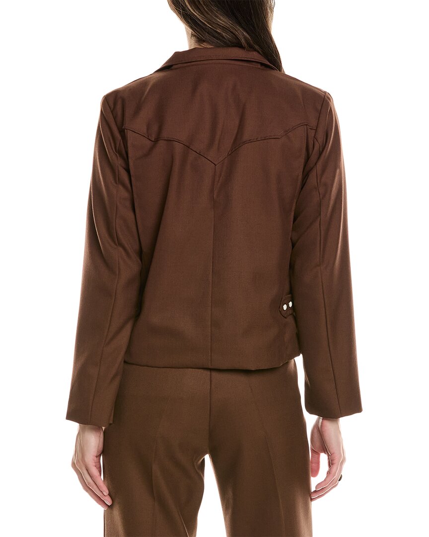 the western wool-blend blazer
