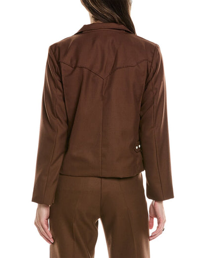 the western wool-blend blazer