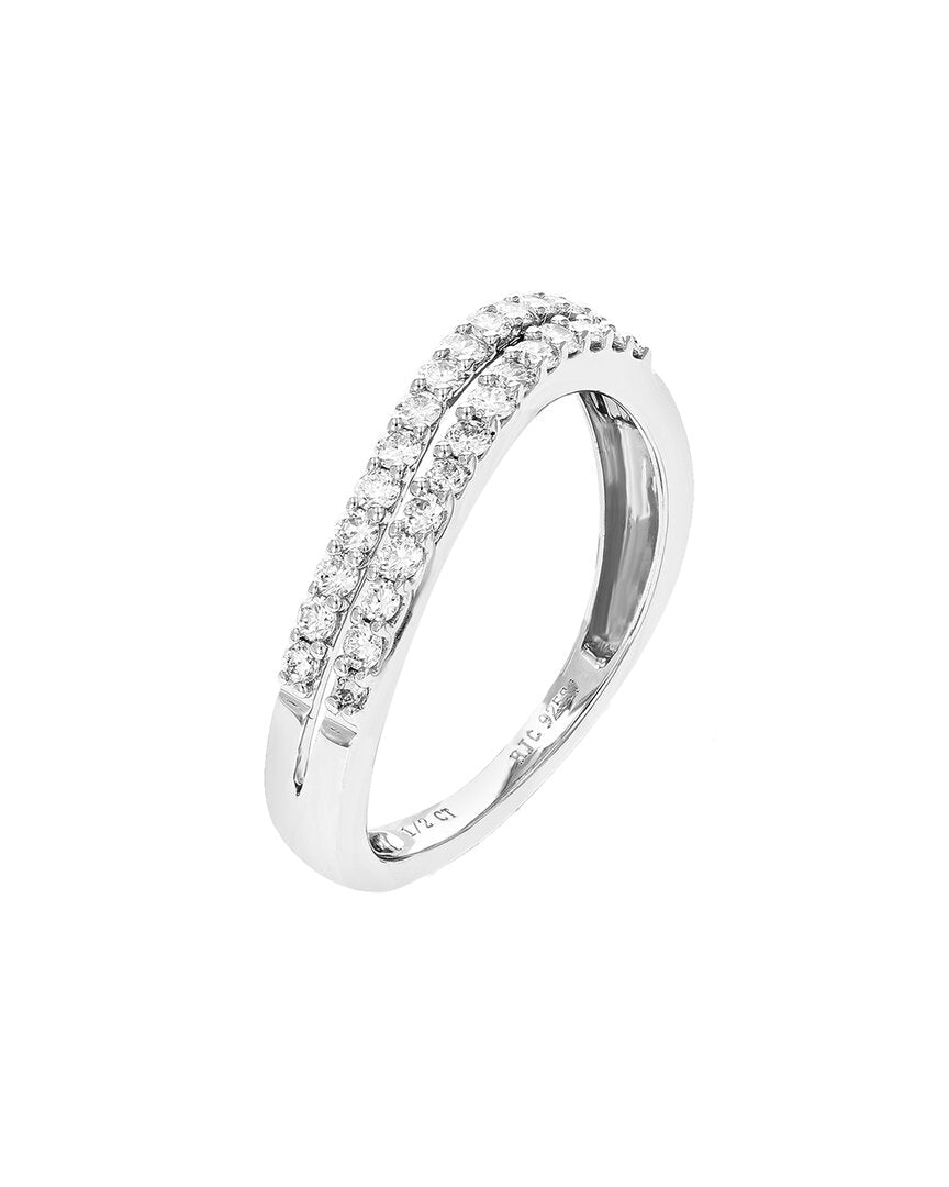 silver 0.50 ct. tw. lab-grown diamond ring