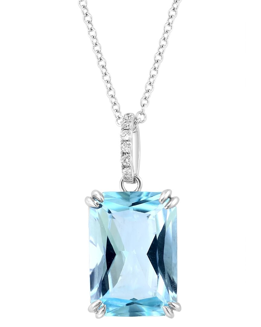 14k 8.54 ct. tw. sky blue topaz necklace