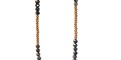 women's stone crystal beaded long necklace in multi