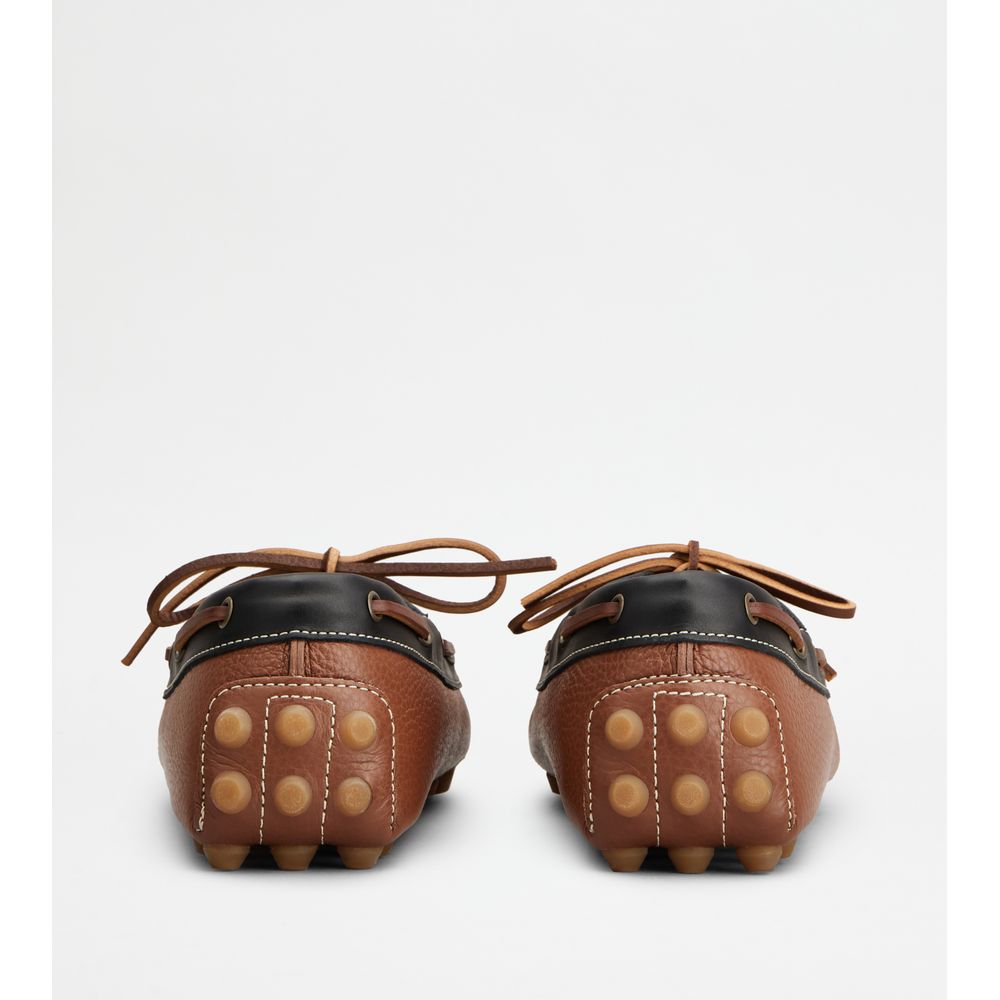 boat gommino bubble loafers in leather
