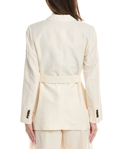 kettson silk & linen-blend blazer