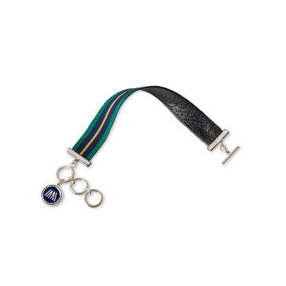 One Size - green navy and gold ribbon