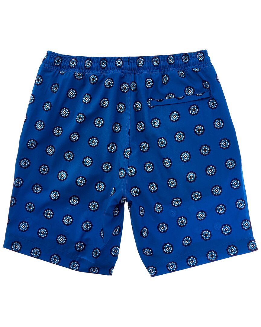 blue shoreline swim short