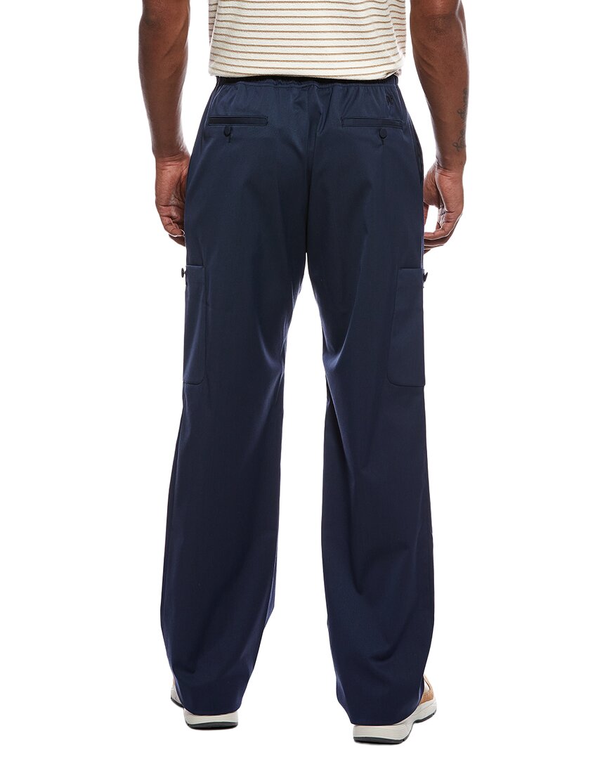 wool-blend woven pant