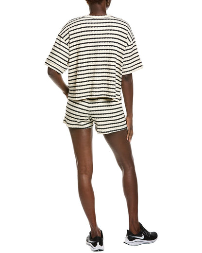 2pc striped tee shirt & short set