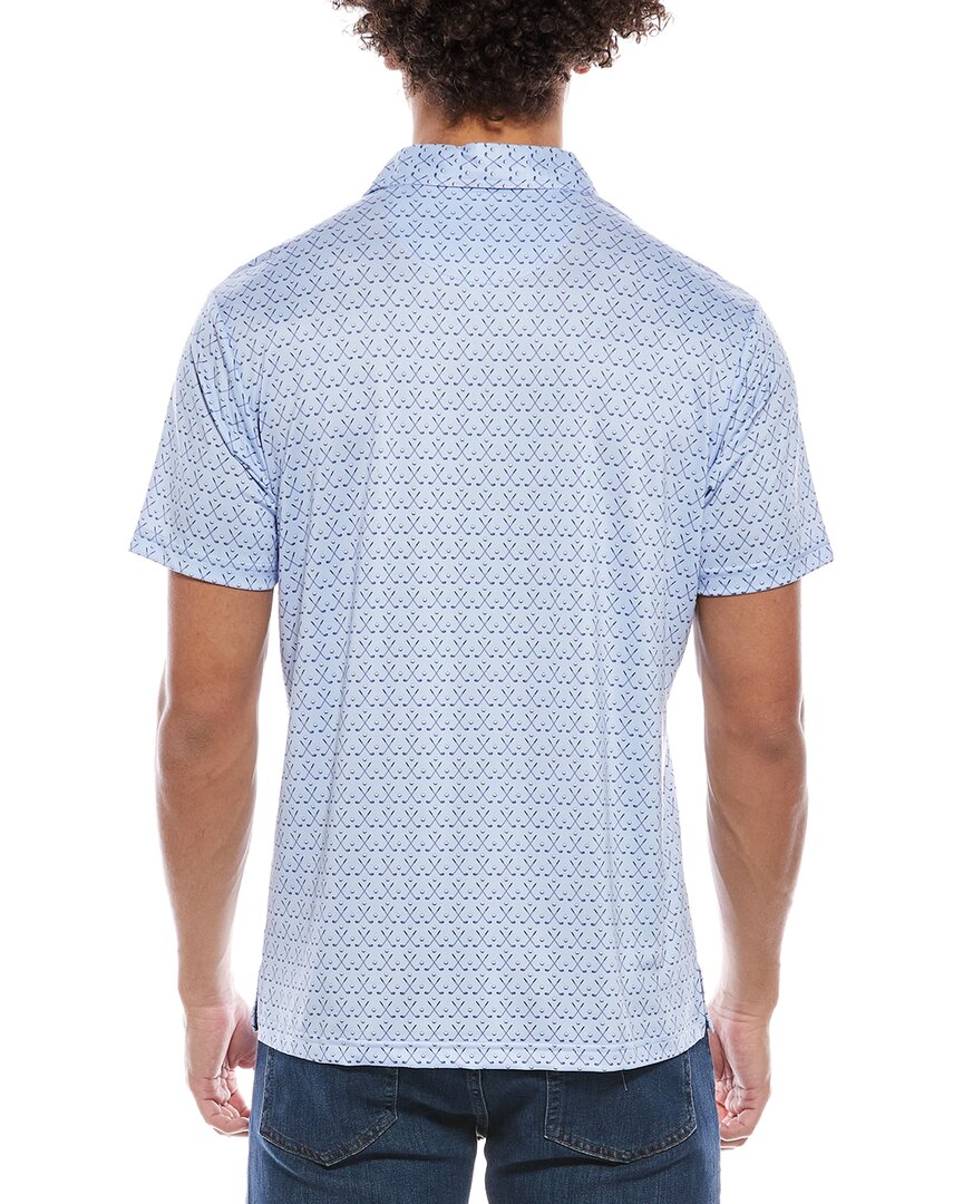 golf clubs printed performance polo shirt